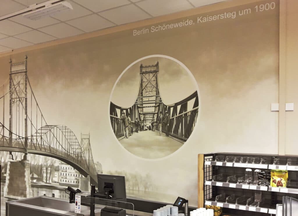 Steven Karlstedt Graffiti Referenz - denn´s BIO Markt zur Neueröffnung im Schöneweidecenter Berlin