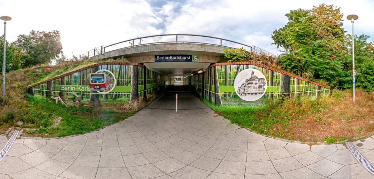 Virtuelle 360°-Tour am Bahnhof Berlin-Karlshorst